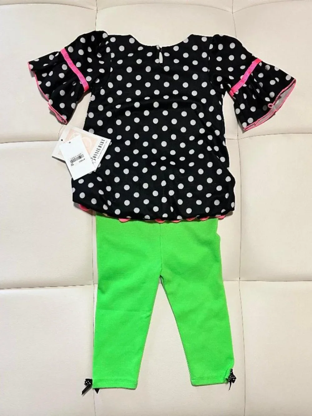 NWT BONNIE BABY 2-Pc Dress with Leggings Set   Size 12M   MSRP:$44